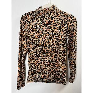 Scotch & Soda Leopard Print Long Sleeve Top Maximalist Statement Junior 16